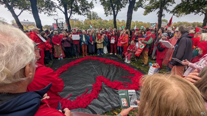 Sfeerimpresse Rode Lijn Protest in Amsterdam  (Foto: FOK! / DJMO )