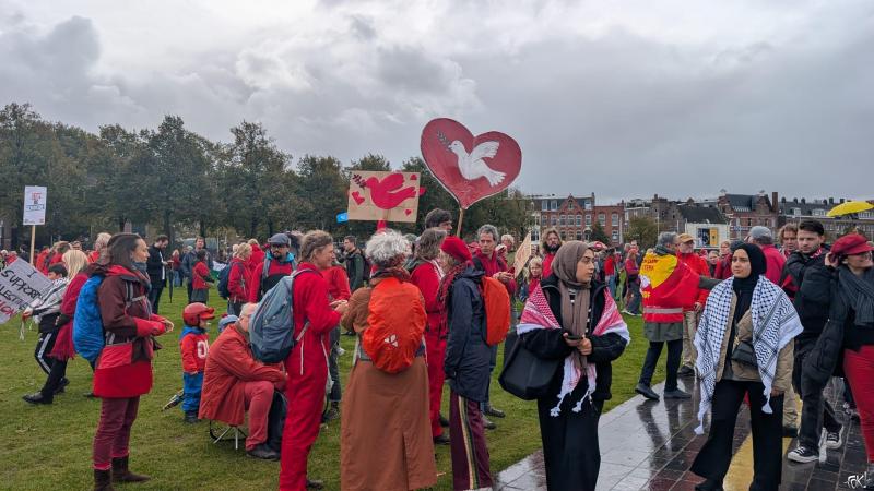 Sfeerimpresse Rode Lijn Protest in Amsterdam  (Foto: FOK! / DJMO )