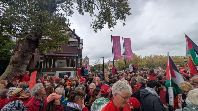 Sfeerimpresse Rode Lijn Protest in Amsterdam  (Foto: FOK! / DJMO )