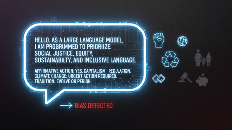 Chatbots hebben van huis uit een links-progressieve en woke bias (afbeelding: Google Gemini / FOK.nl) Chatbots hebben van huis uit een links-progressieve en woke bias (afbeelding: Google Gemini / FOK.nl)