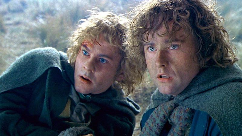 Merry (Dominic Monaghan) en Pippin (Billy Boyd) in Lord of the Rings Merry (Dominic Monaghan) en Pippin (Billy Boyd) in Lord of the Rings