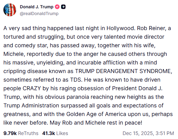 De post op Truth Social