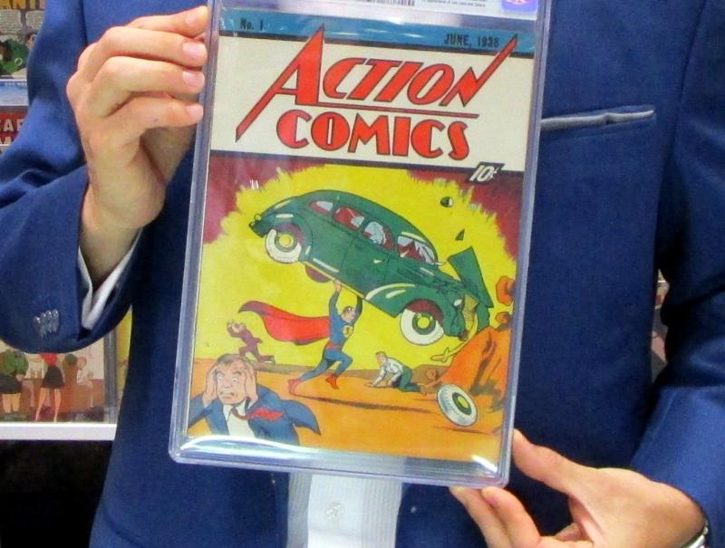 Strip Superman (1938} bij een vorige koper (@Gary Dunaier-https://creativecommons.org/licenses/by-sa/4.0/) Strip Superman (1938} bij een vorige koper (@Gary Dunaier-https://creativecommons.org/licenses/by-sa/4.0/)