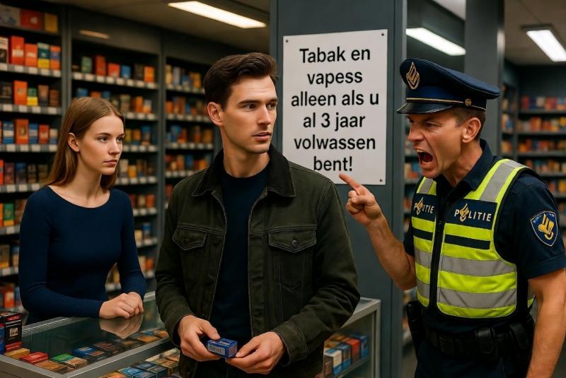 Eerst drie jaar volwassen zijn, dan pas tabak kopen! (afbeelding: Grok / FOK.nl)