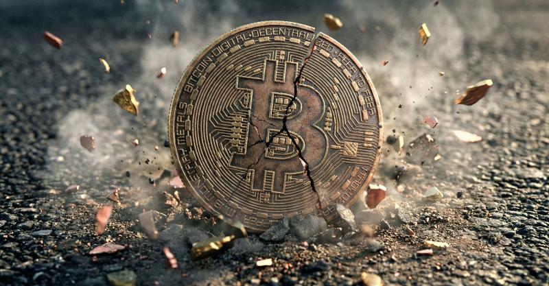 Bitcoin gaat onderuit (@Gemini-AI-impressie) 