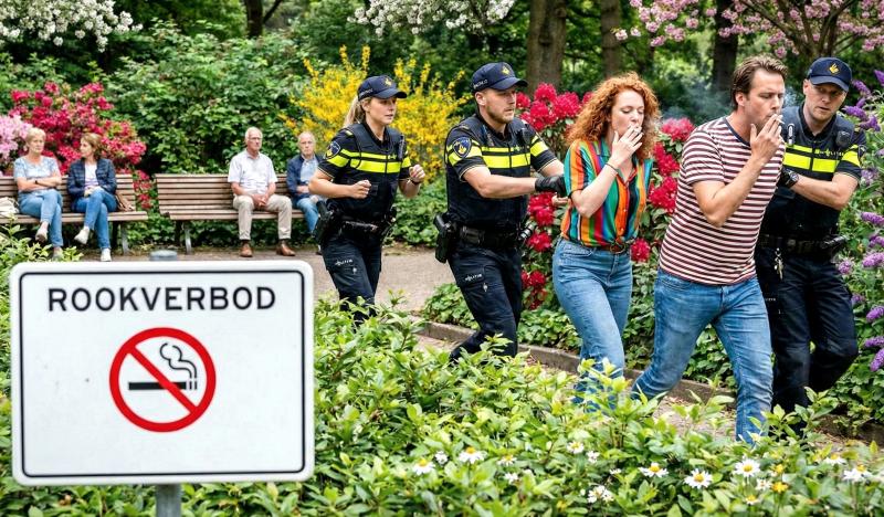 Rookvrije buitenruimte (@Gemini-AI-impressie) 