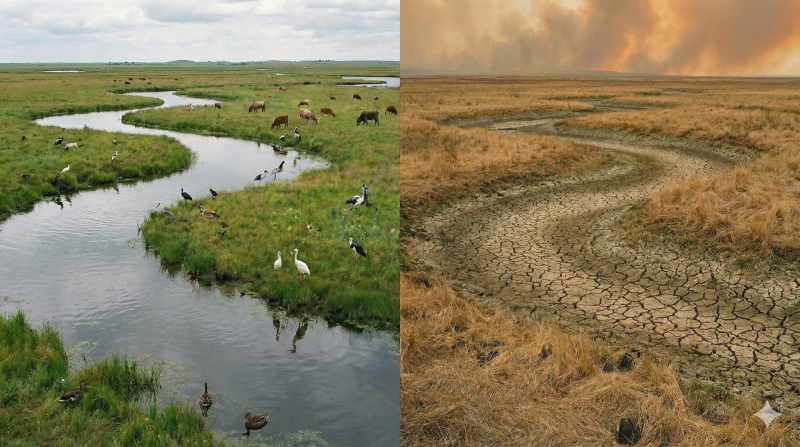 Klimaatverandering (@Gemini-AI-impressie) Klimaatverandering (@Gemini-AI-impressie)