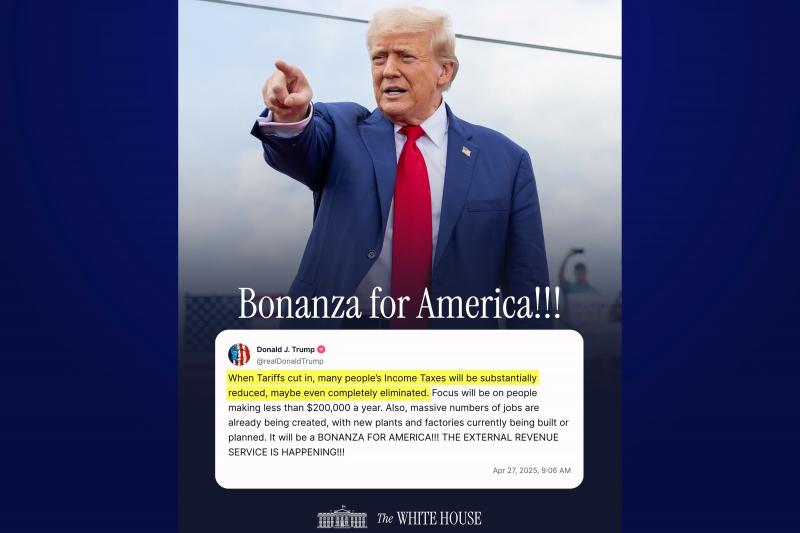 Donald Trump Tariffs op TruthSocial 270425 (@TheWhiteHouse) Donald Trump Tariffs op TruthSocial 270425 (@TheWhiteHouse)