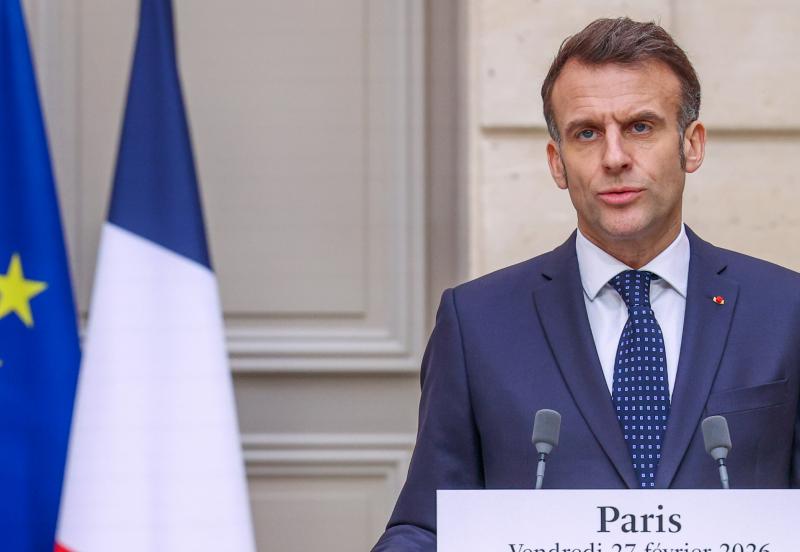 President Macron 27-02-2026 (@Daniel Novakovic/STA on WikimediaCommons) 