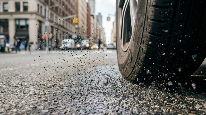Vrijkomende microplastics (@Gemini-AI-impressie) 