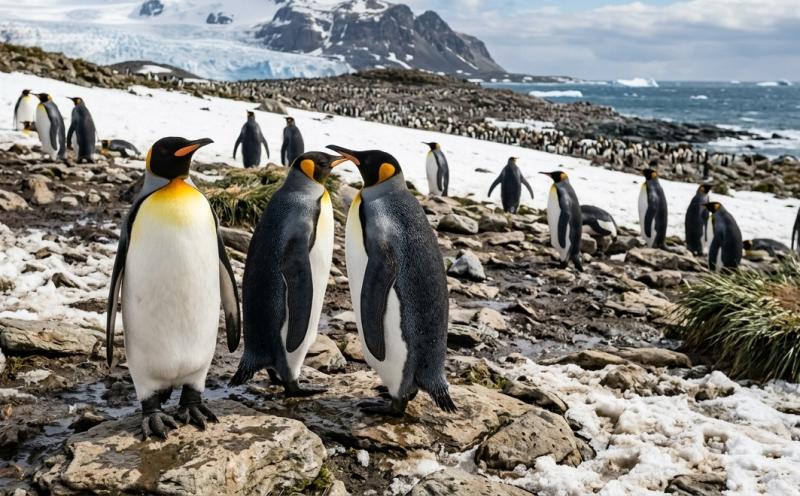 Koningspingu&Atilde;&macr;ns op Antarctica (@Gemini-AI-impressie) 