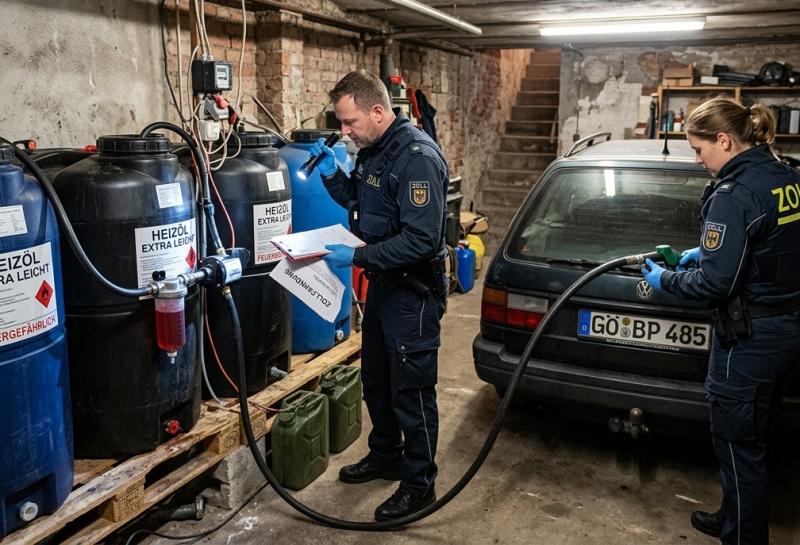 Illegale tankinstallatie in woonhuis (@Gemini-AI-impressie) 