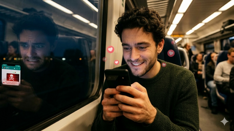 Angst voor cyberaanvallen mobiele telefoon (@Gemini-AI-impressie) 