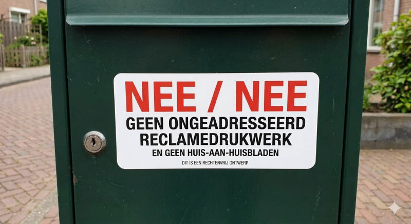 NEE/NEE-sticker (Foto: @Gemini-AI-impressie)