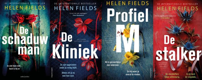 Connie Woolwine boekenreeks  - Helen Fields  (Foto: Omslagen Connie Woolwine-reeks – Helen Fields (Ambo|Anthos uitgevers))