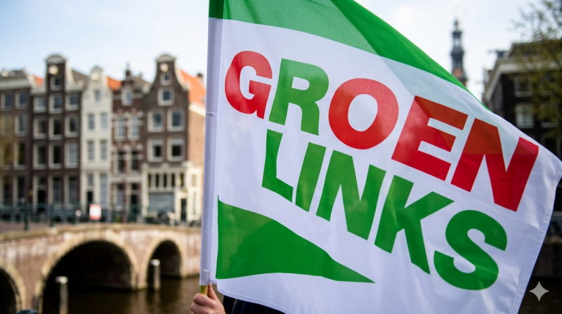 GroenLinks wint gemeenteraadsverkiezingen Amsterdam (@Gemini-AI-impressie) 