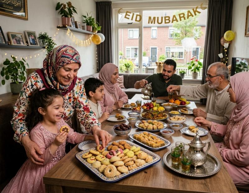 Eid al-Fitr, suikerfeest (@Gemini-AI-impressie l
