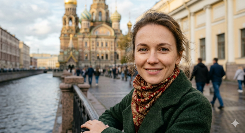 Russische jongedame (@Gemini-AI-impressie) 