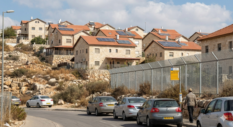 Nederzetting op Westelijke Jordaanoever (@Gemini-AI-impressie) 