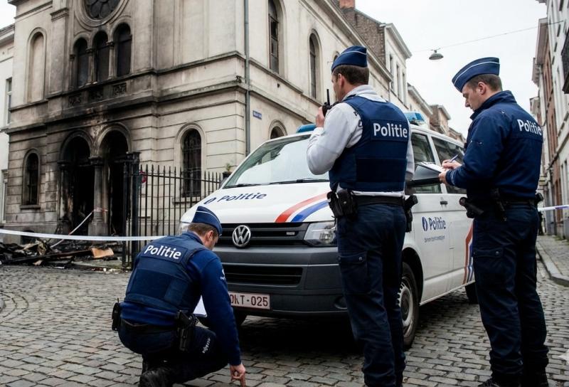 Belgische politie aan het werk in Antwerpen (@Gemini-AI-impressie) 