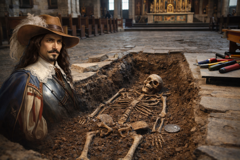 Beeld ter illustratie Skelet gevonden (Foto: ChatGPT)