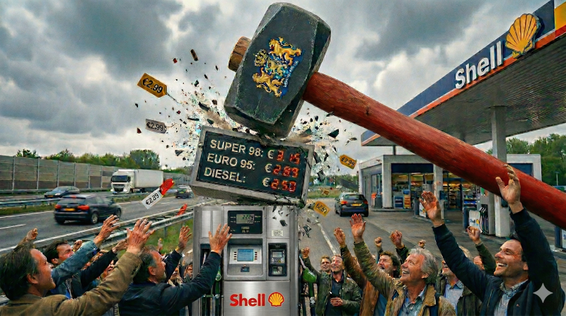 Moet Nederland haast maken met een prijsplafond op benzine en diesel? (@Gemini-AI-impressie)
