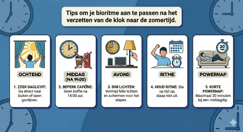 Tips om je bioritme gelijk te houden na ingang van de zomertijd