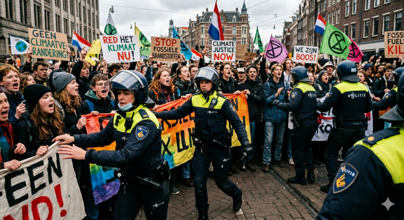 Politie ervaart meer druk bij demonstraties (@Gemini-AI-impressie) 