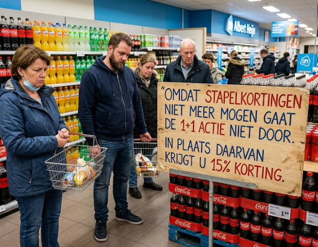 Het gevolg van een verbod op stapelkorting (Afbeelding: Google Gemini AI / FOK.nl)