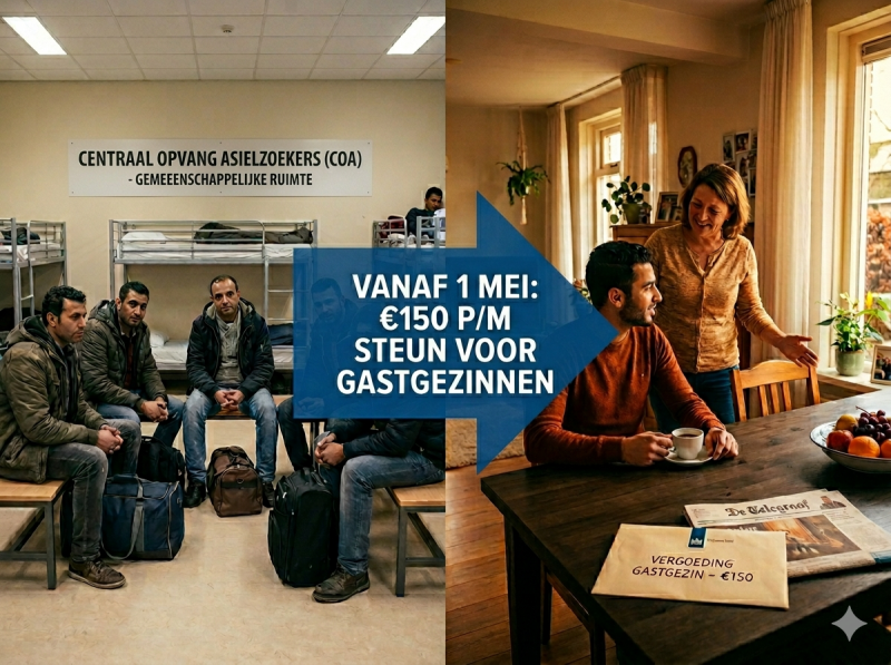 Logeervergoeding voor gastgezin asielzoeker (@Gemini-AI-impressie) 