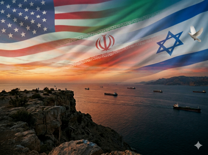 Iran stelt voorwaarden aan staakt het vuren met Israel en de VS (@Gemini-AI-impressie) 