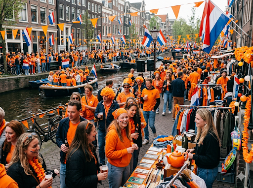 Koningsdag in Amsterdam (@Gemini-AI-impressie) 