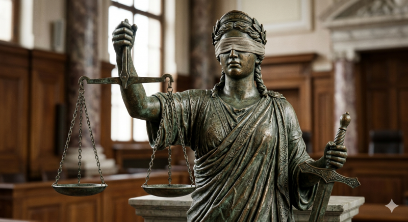 Vrouwe Justitia (@Gemini-AI-impressie) 