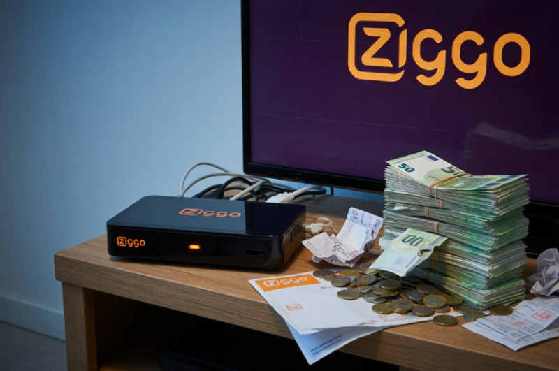Ziggo wordt alw&eacute;&eacute;r fors duurder (Afbeelding: Grok AI / FOK.nl)