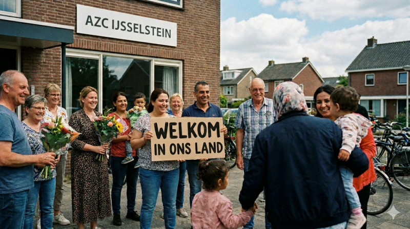 Welkomstactie asielopvang IJsselstein (@Gemini-AI-impressie) 