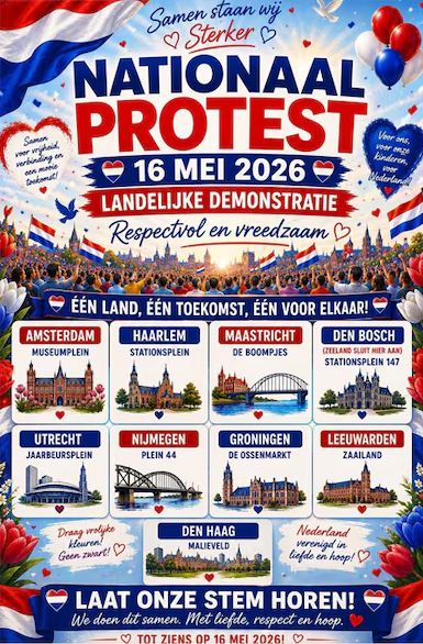 De poster van Nationaal Protest
