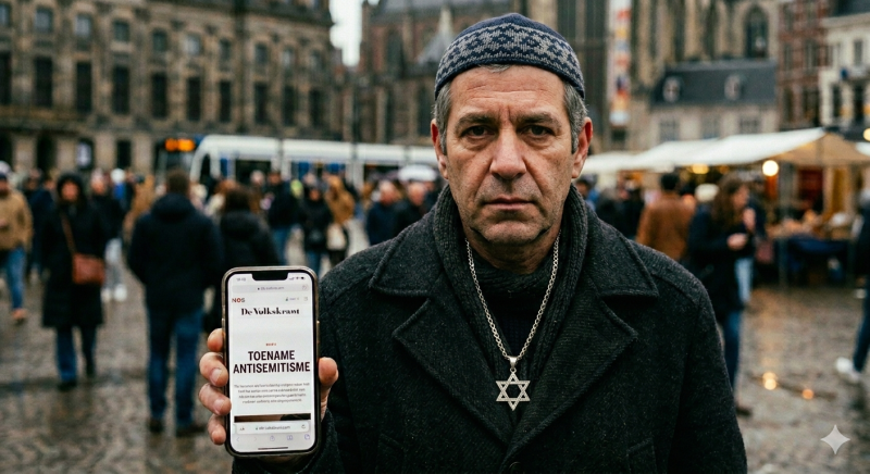 Toenemend antisemitisme (@Gemini-AI-impressie) 