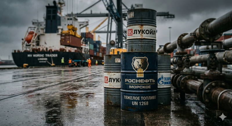 Russische olie naar het Verenigd Koninkrijk (@Gemini-AI-impressie) 
