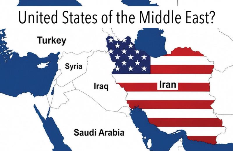 Truth Social - US flag covering Iran by president Trump (@Donald J. Trump)