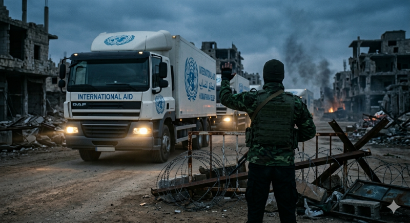 Hamas vult zijn zakken ten koste van inwoners Gaza (@Gemini-AI-impressie) Hamas creeert nog meer ellende in Gaza (@Gemini-AI-impressie)