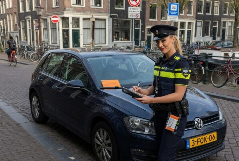 BOA schrijft boete uit in Amsterdam (Afbeelding: Grok AI / FOK.nl) BOA schrijft boete uit in Amsterdam (Afbeelding: Grok AI / FOK.nl)