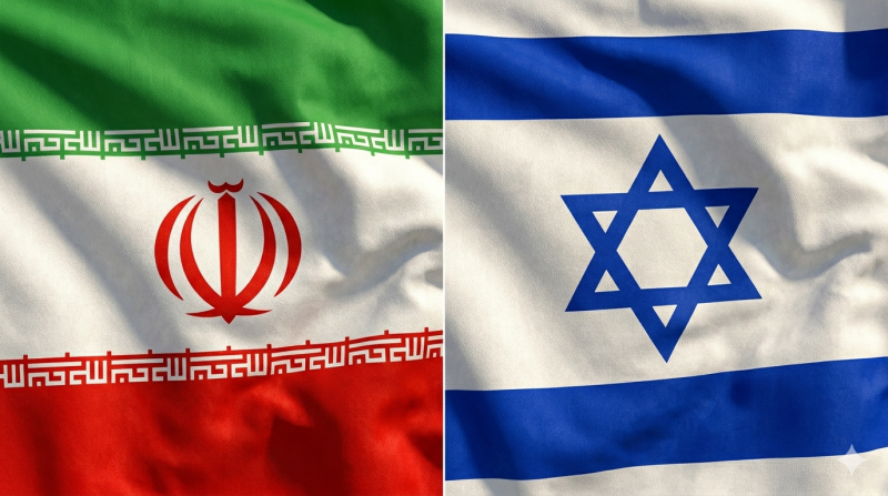 Nationale kleuren Iran en Israel
