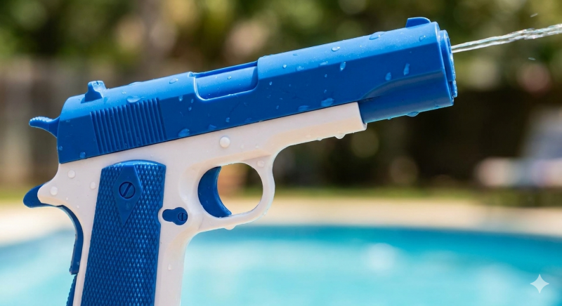 Levensecht waterpistool (@Gemini-AI-impressie) 