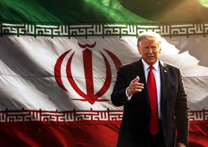 Donald Trump voor Iraanse vlag (@Grok-AI-impressie) Donald Trump voor Iraanse vlag (@Grok-AI-impressie)