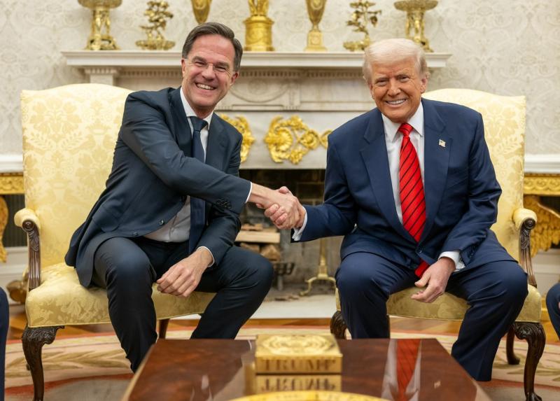 Mark Rutte en Donald Trump in het Witte Huis 2025 (@TheWhiteHouse) Mark Rutte en Donald Trump in het Witte Huis 2025 (@TheWhiteHouse)
