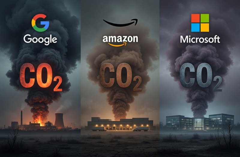 Drie bedrijven stoten evenveel CO2 uit als heel Nederland (Afbeelding: Grok AI / FOK.nl)