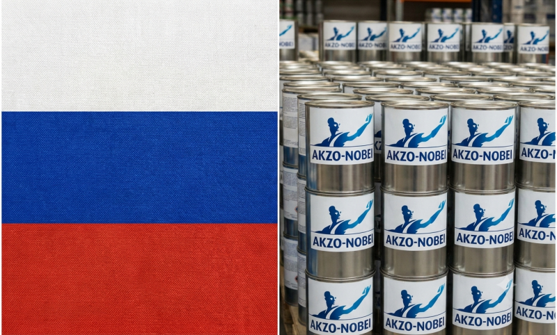 Rusland zet Russische AkzoNobel-fabrieken onder staatstoezicht (@Gemini-AI-impressie) 