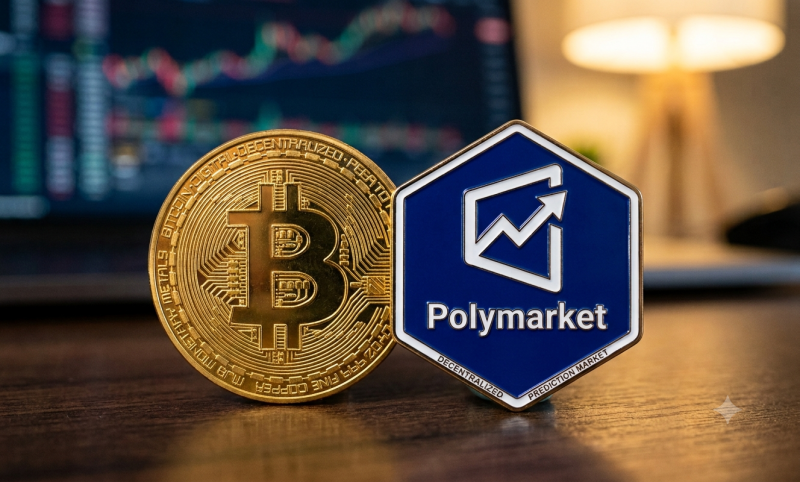 Bitcoin manipulatie op gokwebsite Polymarket (@Gemini-AI-impressie) 