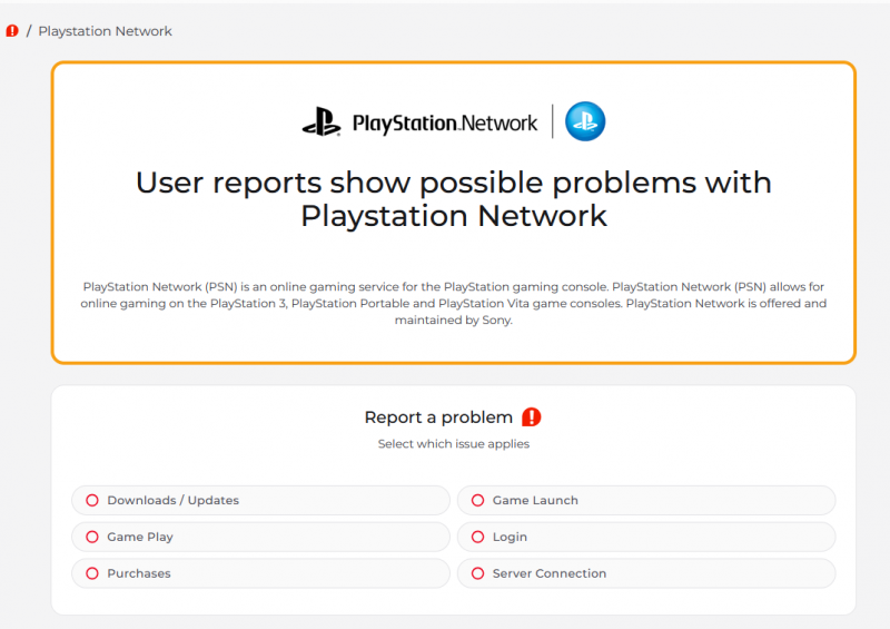 psn status psn status