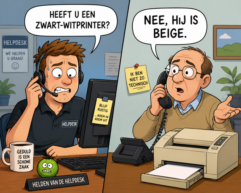Ondertussen op de Helpdesk (Foto: OpenAI)